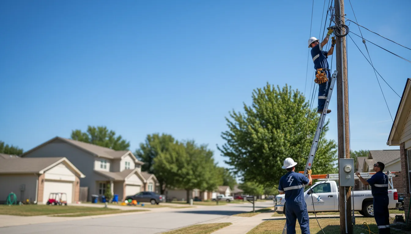 Residential electrician providing installation services in Dille, WV